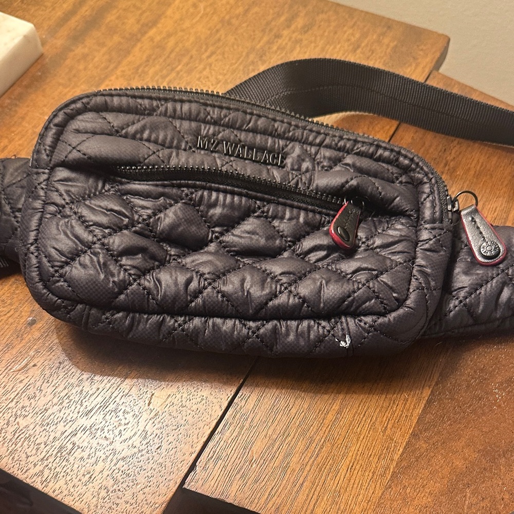 MZ Wallace Quilted Black Belt Bag
